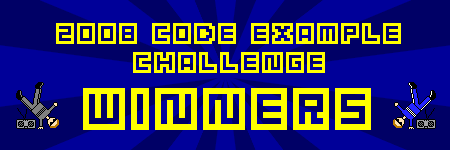 2008 Code Example Challenge winners banner