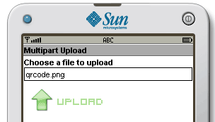 j2me file upload sample screenshot