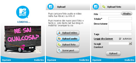 Mtv.it blog Uploader screenshots